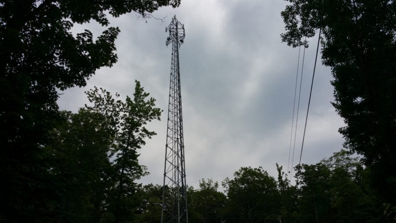 photo of a communication tower